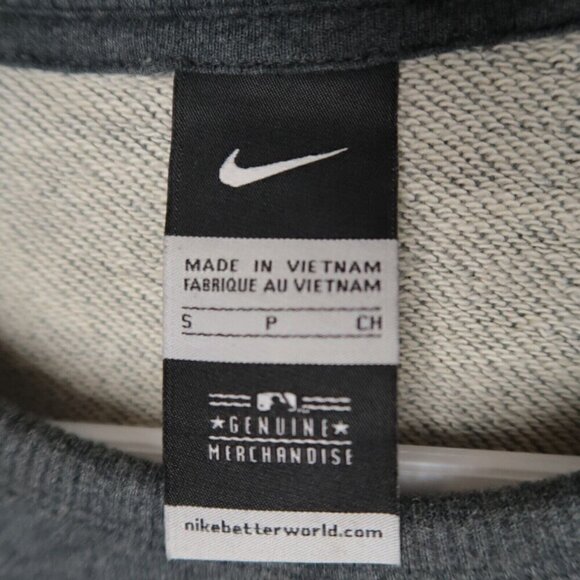 VTG Y2K Nike Boston Red Sox Sweatshirt Pullover Gray Center Swoosh Men's Small - Picture 12 of 12